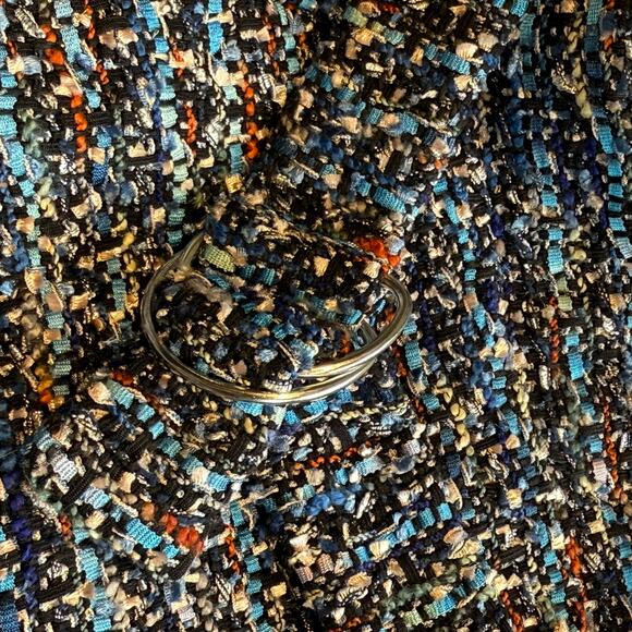 Lovers + Friends Aiden Blue Multi Tweed Belted Mini Skirt Medium - Picture 7 of 15